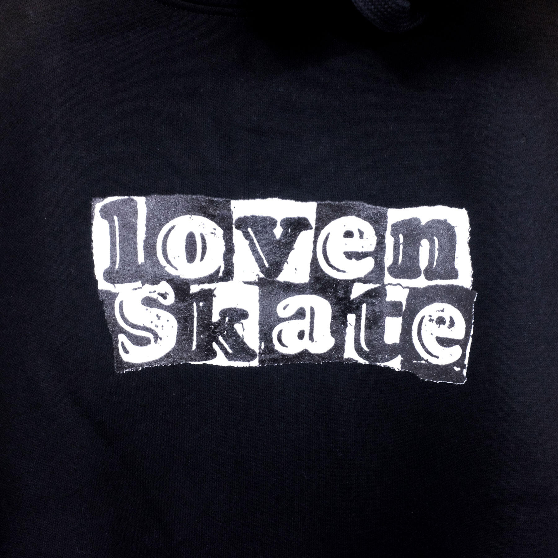 'TEAR LOGO' -  Organic Cotton Hoodie (Black/Black) image 2