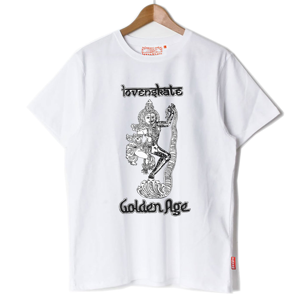 "GOLDEN AGE X LOVENSKATE" - by Sol Dhariwal-Bisset - Organic T-shirt (White) image 0