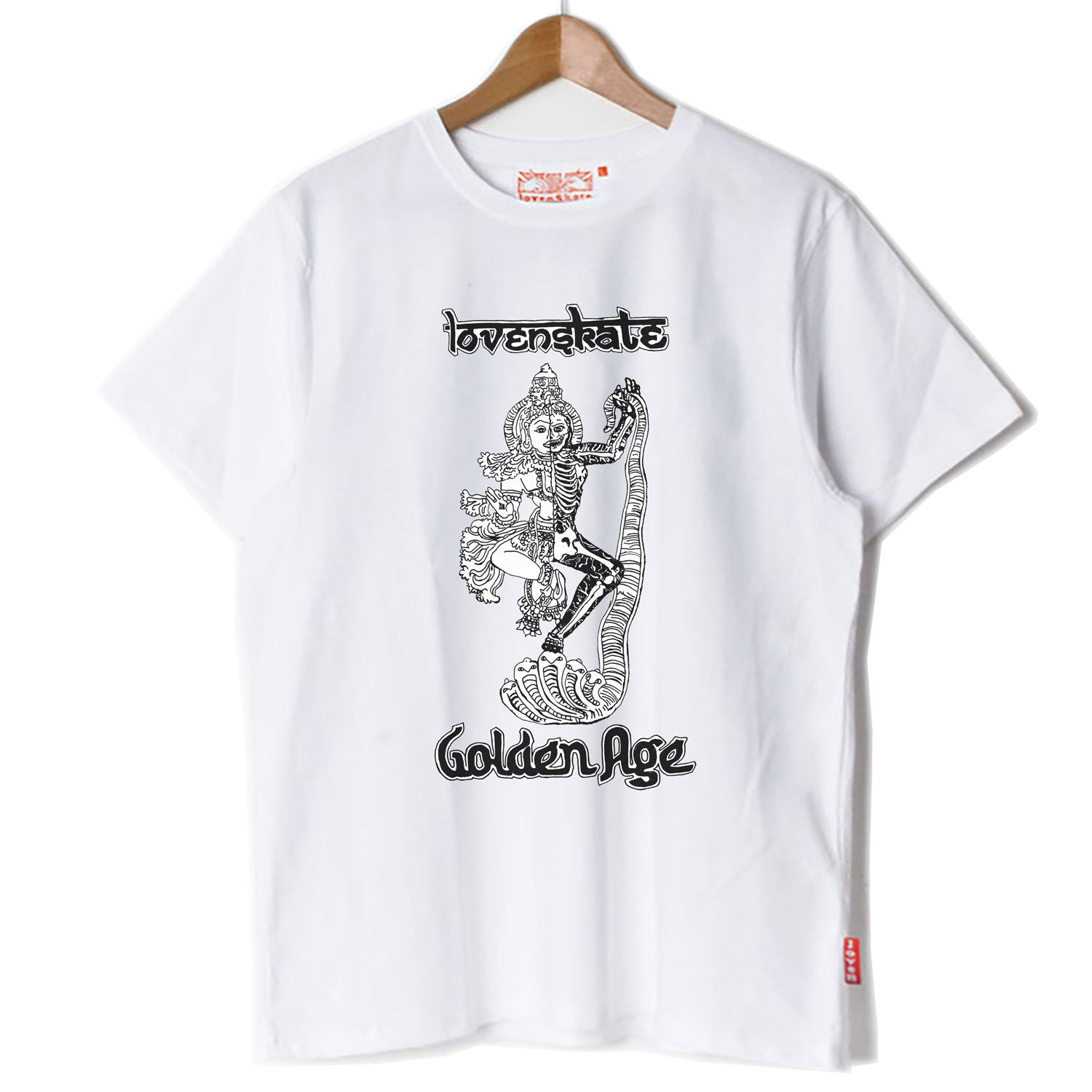 "GOLDEN AGE X LOVENSKATE" - by Sol Dhariwal-Bisset - Organic T-shirt (White) image 0