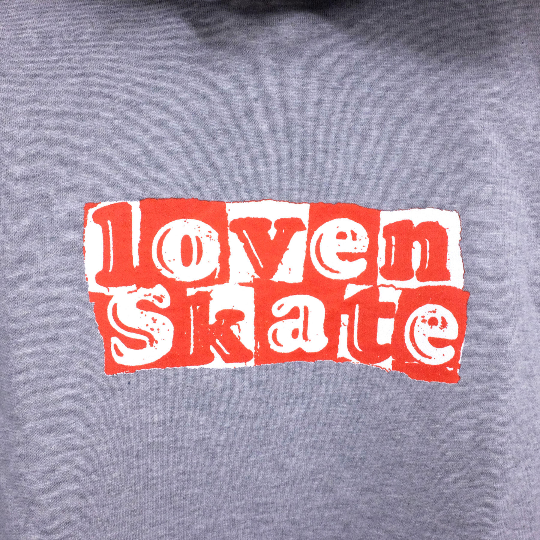 'TEAR LOGO' -  Organic Cotton Hoodie (Red/Heather) image 2