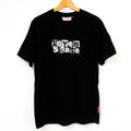 'TEAR LOGO' -  Organic Cotton T-shirt (Black/Black) image 0