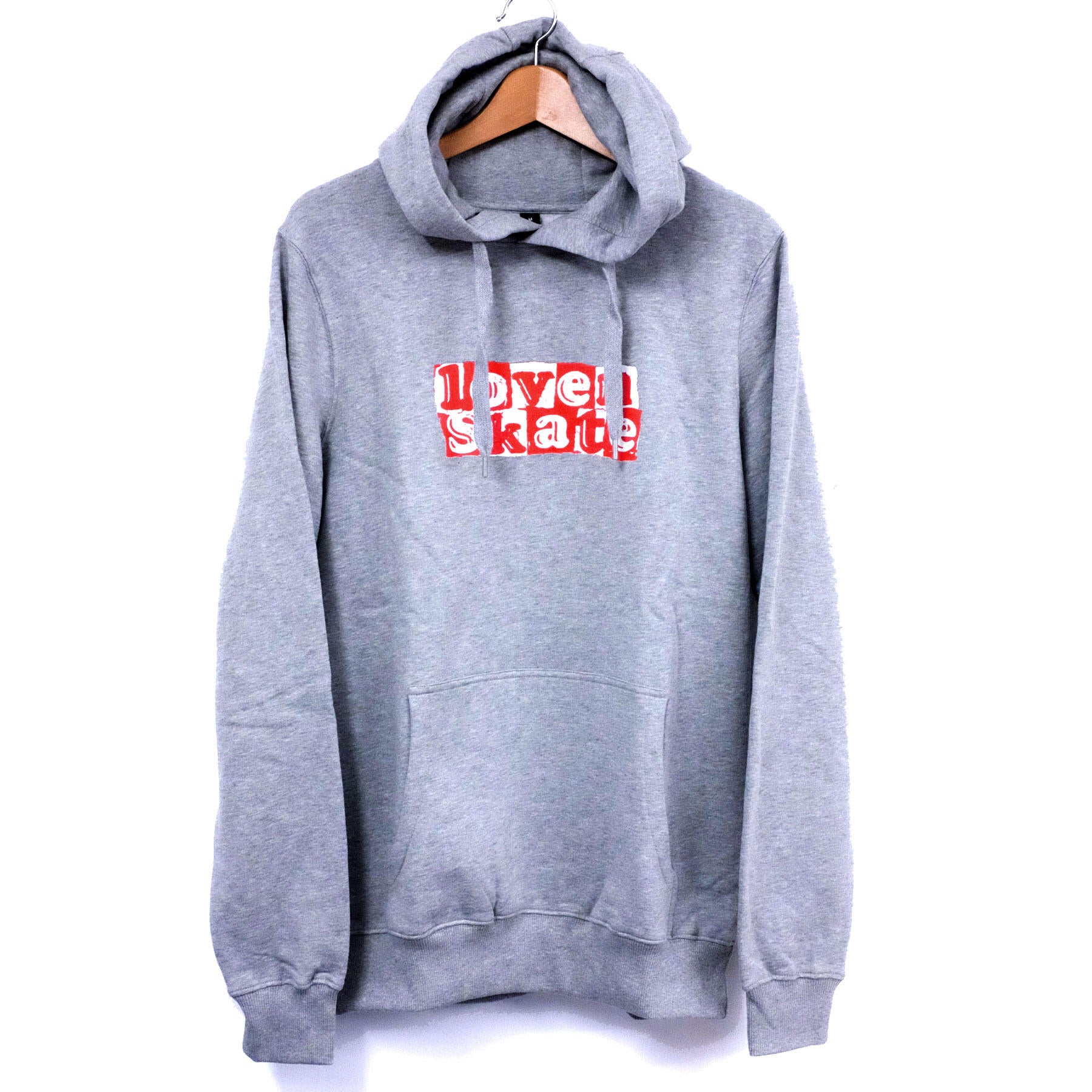 'TEAR LOGO' -  Organic Cotton Hoodie (Red/Heather) image 0