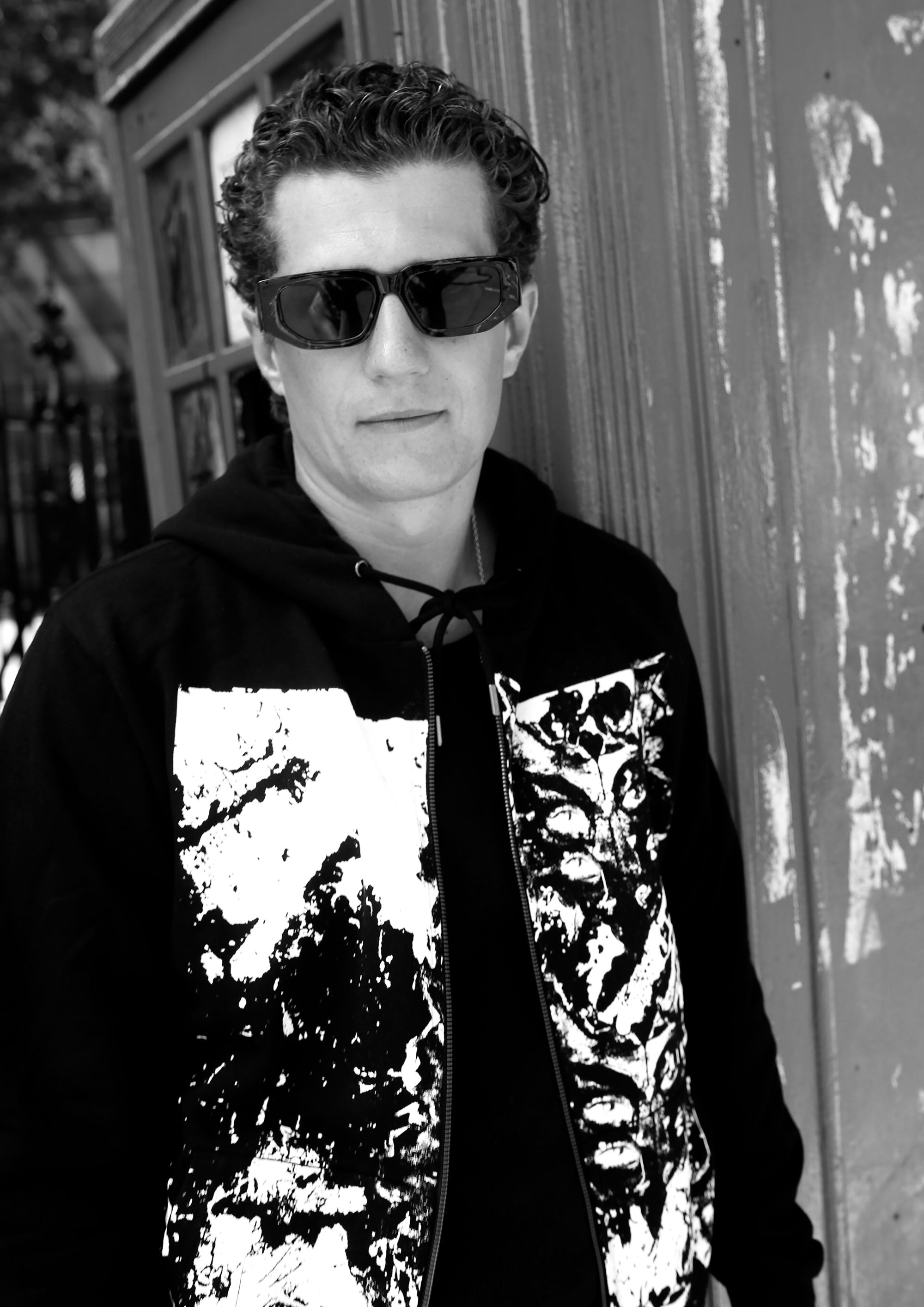 'MIKEY' -  Organic Cotton Zip Hoodie - Black