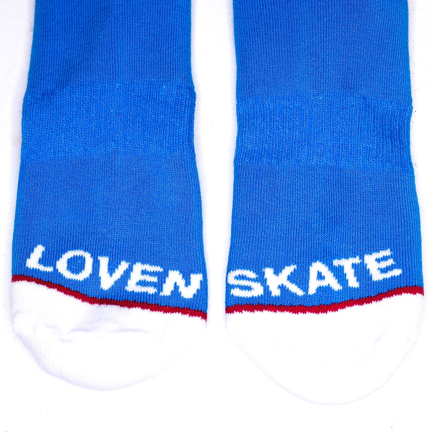 'DRINK TEA, GET RAD!' SOCKS - Blue, Red & White