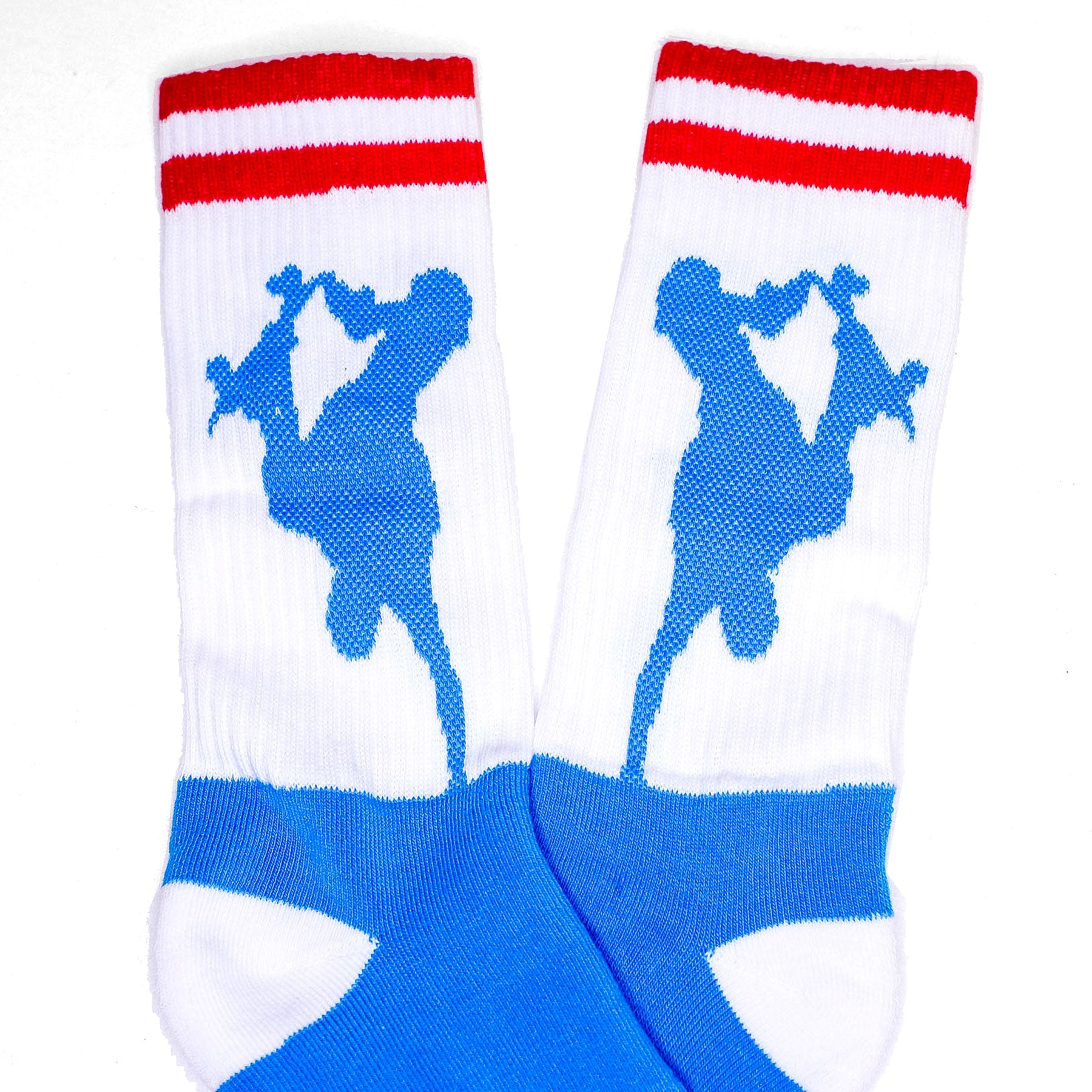 'DRINK TEA, GET RAD!' SOCKS - Blue, Red & White