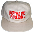 'LOVENSKATE LOGO' - Red & white. Fabric strap