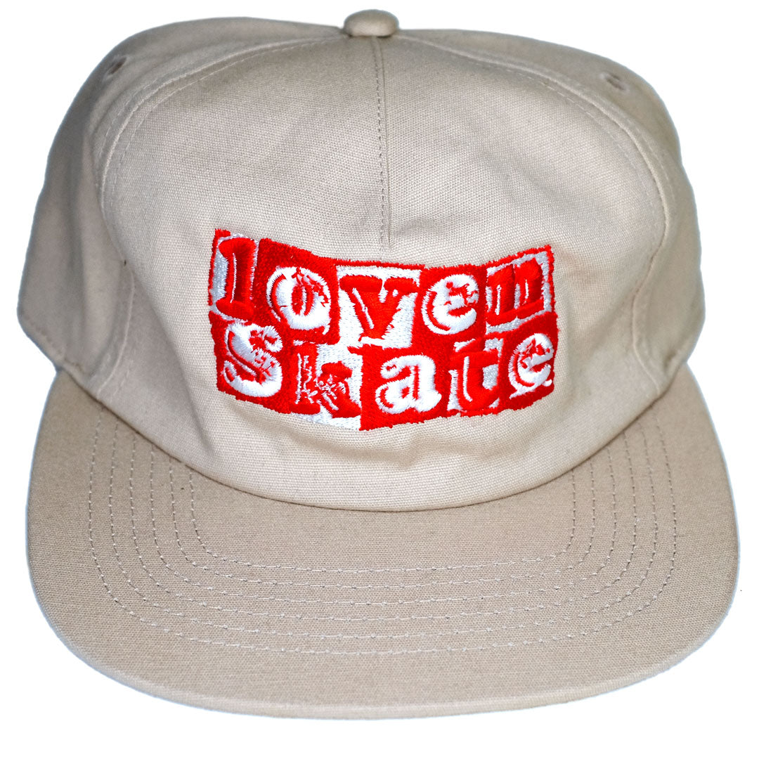 'LOVENSKATE LOGO' - Red & white. Fabric strap