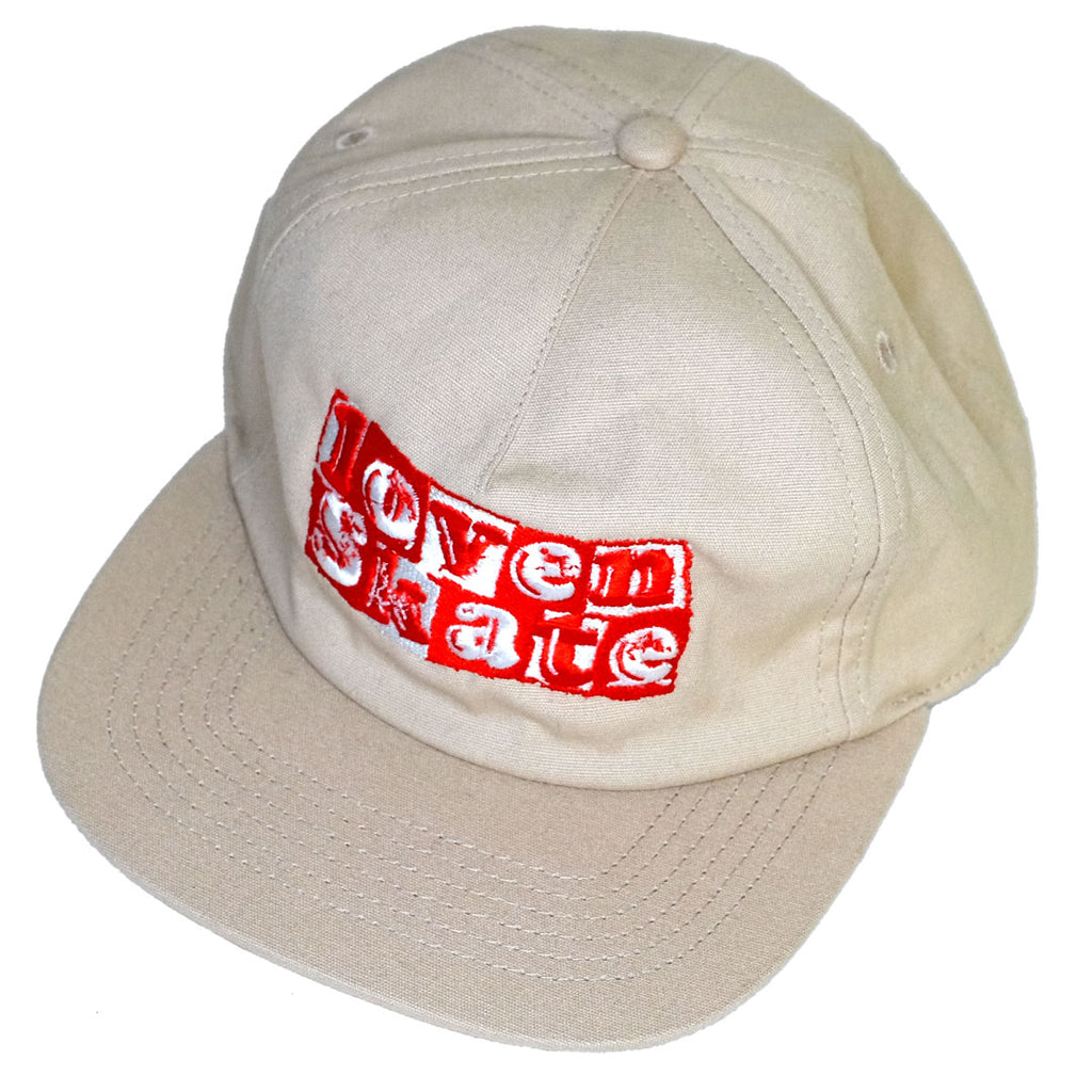 'LOVENSKATE LOGO' - Red & white. Fabric strap