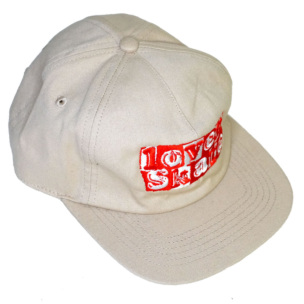 'LOVENSKATE LOGO' - Red & white. Fabric strap