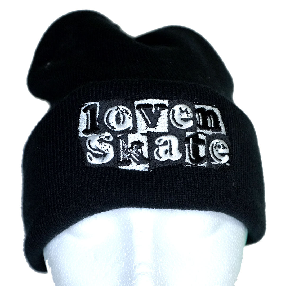 'LOVENSKATE LOGO' - Black & White Beanie