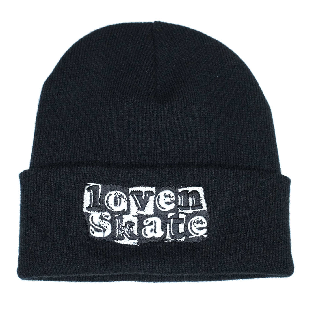 'LOVENSKATE LOGO' - Black & White Beanie