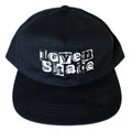 'LOVENSKATE LOGO' - black & white. Fabric strap