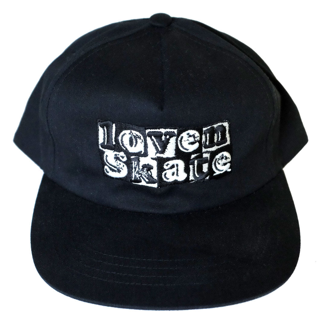 'LOVENSKATE LOGO' - black & white. Fabric strap