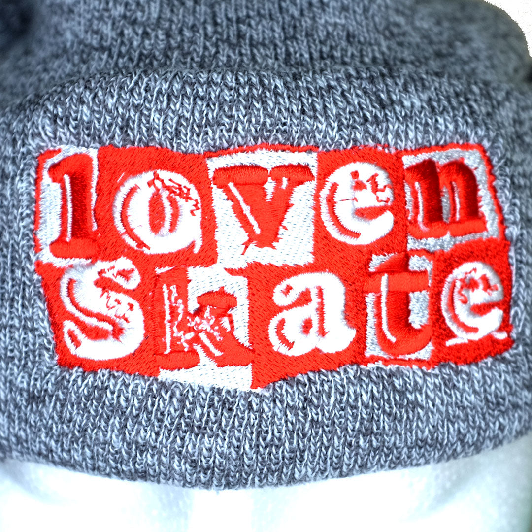 'LOVENSKATE LOGO' in Red & White - Beanie