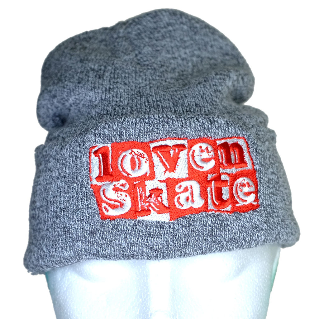 'LOVENSKATE LOGO' in Red & White - Beanie