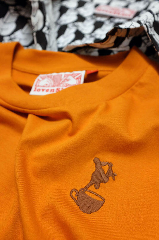 "GOLDEN AGE X LOVENSKATE" - by Sol Dhariwal-Bisset - Organic T-shirt (Burnt Orange) image 2