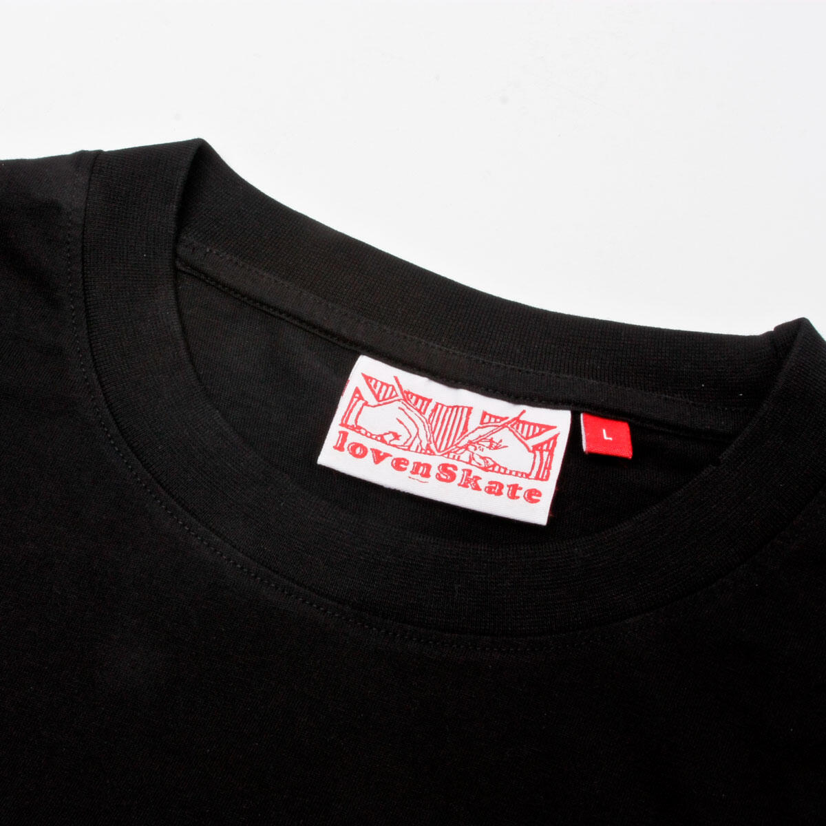 'TEAR LOGO' -  Organic Cotton T-shirt (Black/Blue) image 3