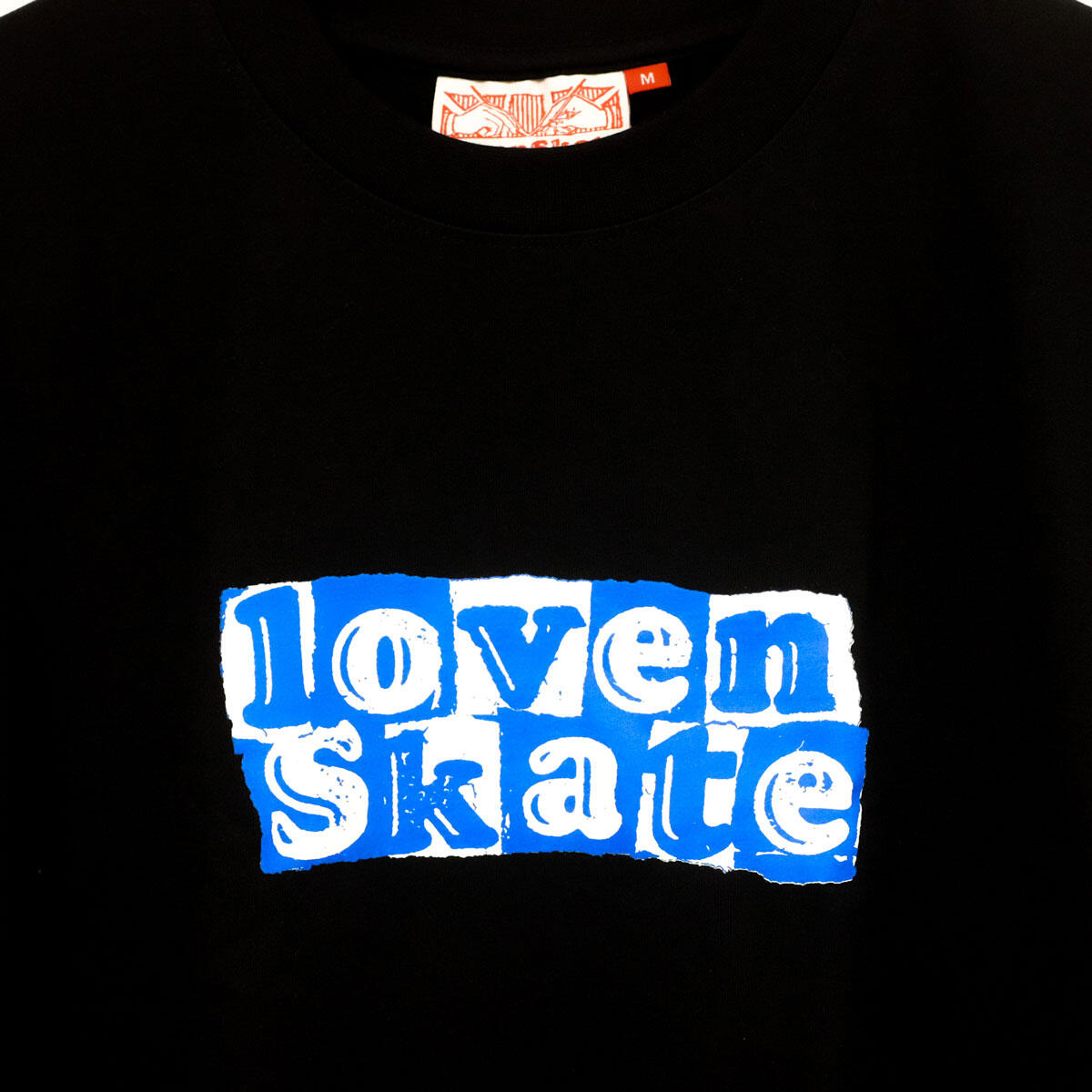 'TEAR LOGO' -  Organic Cotton T-shirt (Black/Blue) image 2