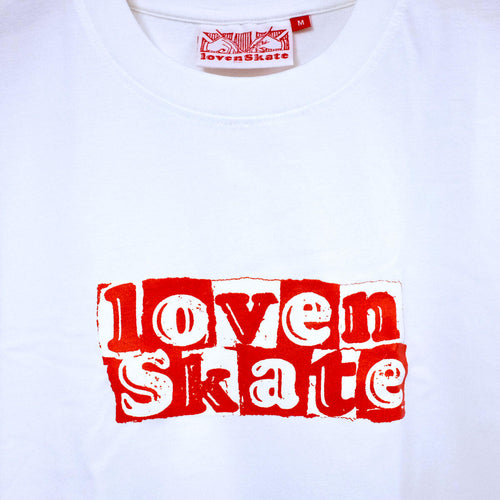 'TEAR LOGO' -  Organic Cotton T-shirt (White/Red) image 2