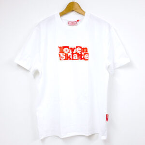 'TEAR LOGO' -  Organic Cotton T-shirt (White/Red) - Image 2