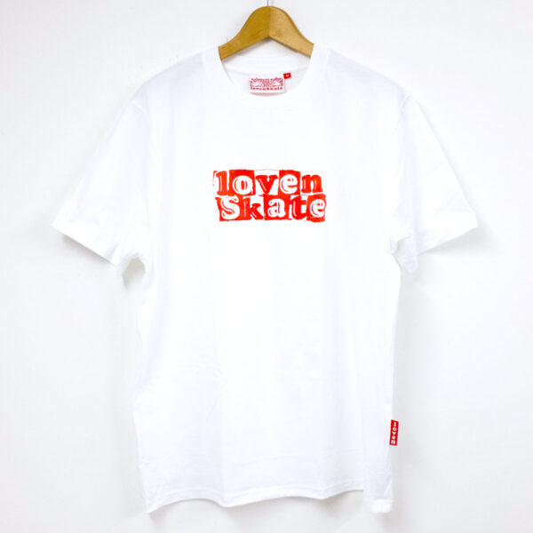 'TEAR LOGO' -  Organic Cotton T-shirt (White/Red)