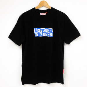 'TEAR LOGO' -  Organic Cotton T-shirt (Black/Blue) - Image 2